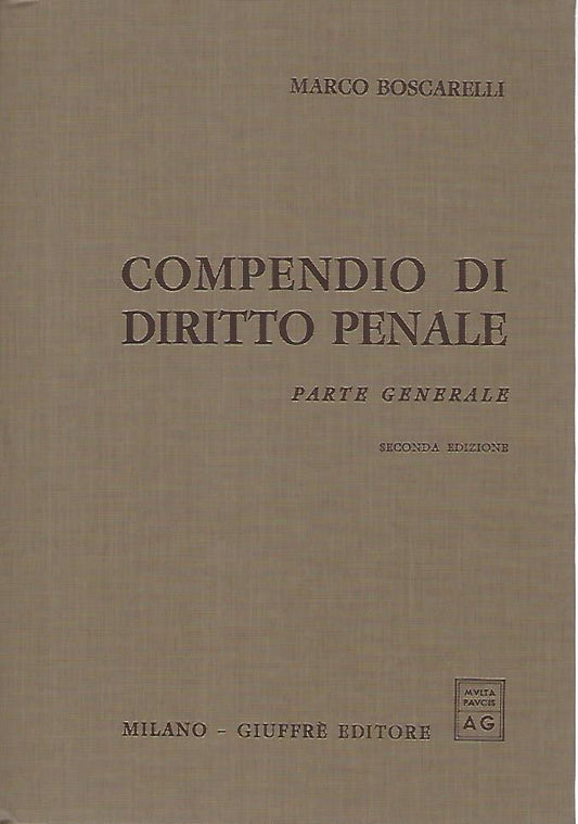 Compendio di diritto penale. Parte generale - copertina