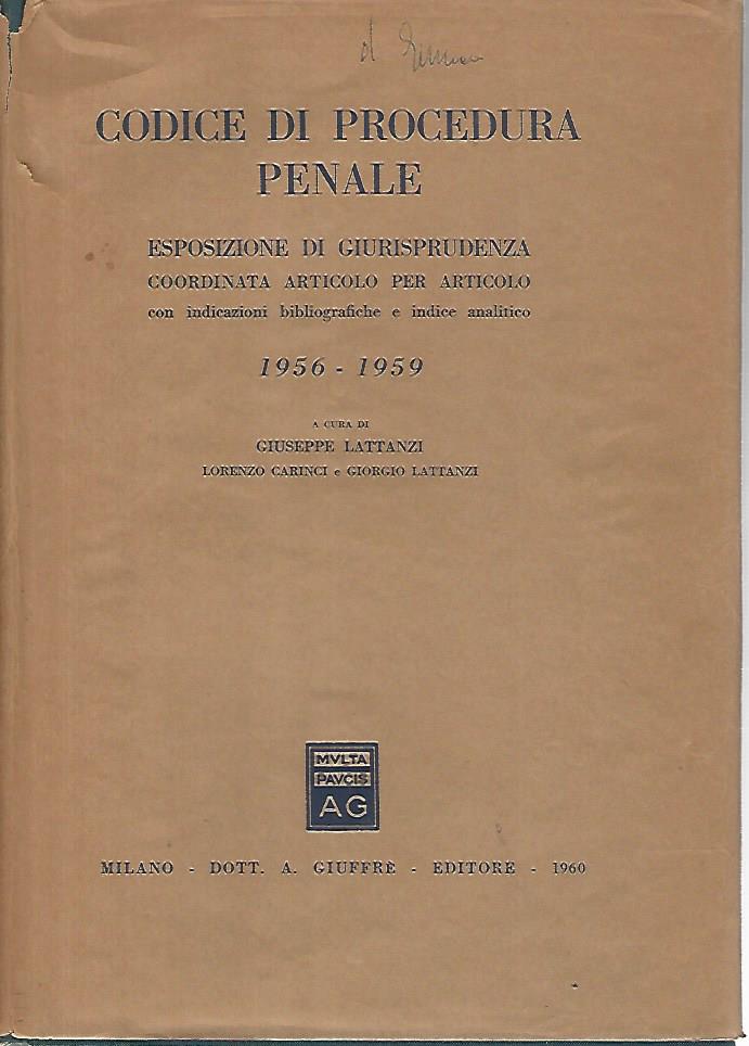 Codice di procedura penale - copertina