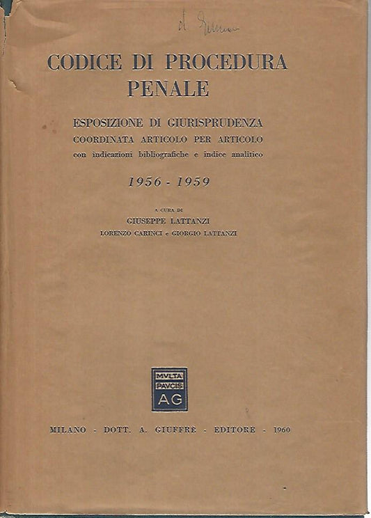 Codice di procedura penale - copertina