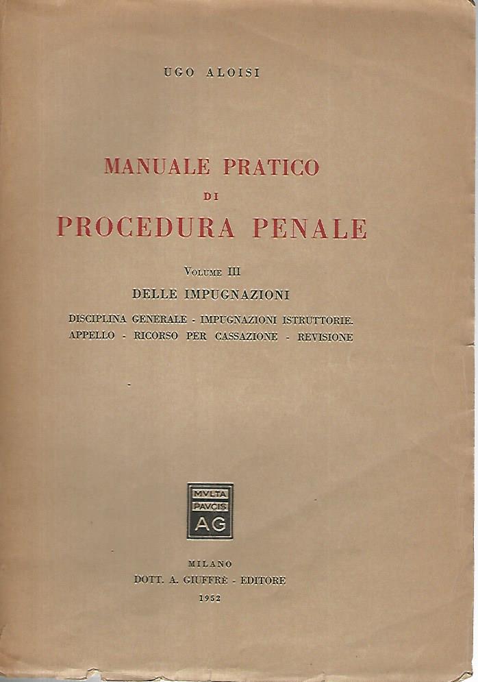 Manuale pratico di procedura penale - copertina