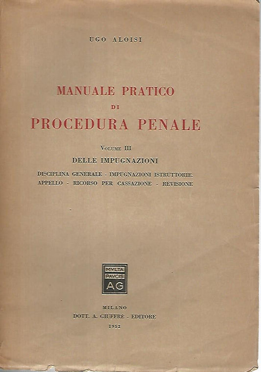 Manuale pratico di procedura penale - copertina