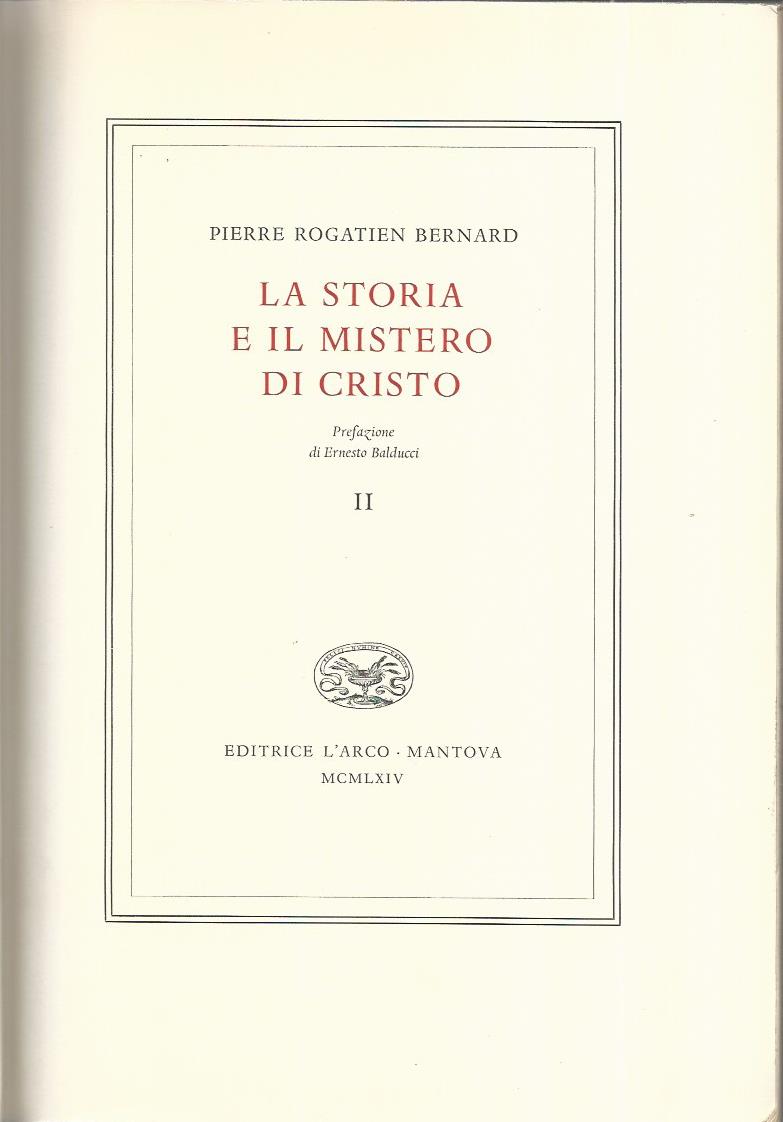 La storia e il mistero di Cristo. Volumi 1-2 - copertina