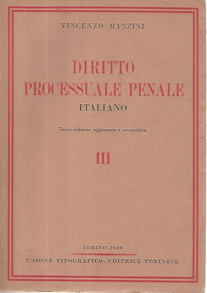 Diritto processuale penale italiano. Volumi 1-2-3-4 - copertina