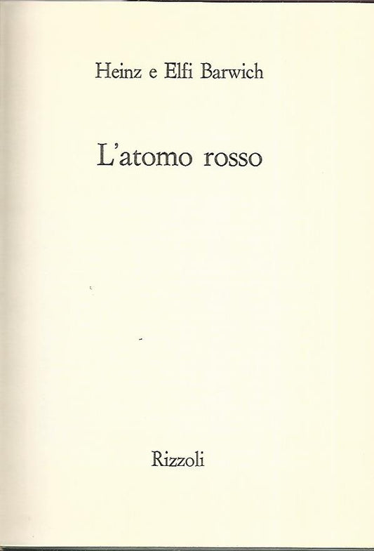 L'atomo rosso - copertina
