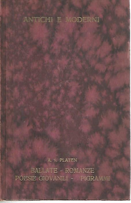 Ballate - Romanze - Poesie giovanili - Epigrammi - copertina
