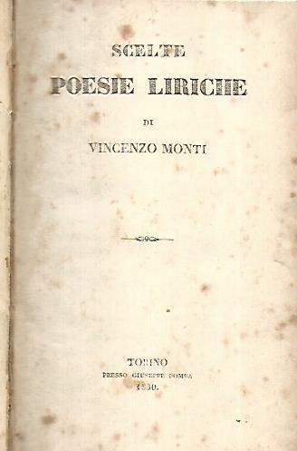 Scelte poesie liriche - copertina