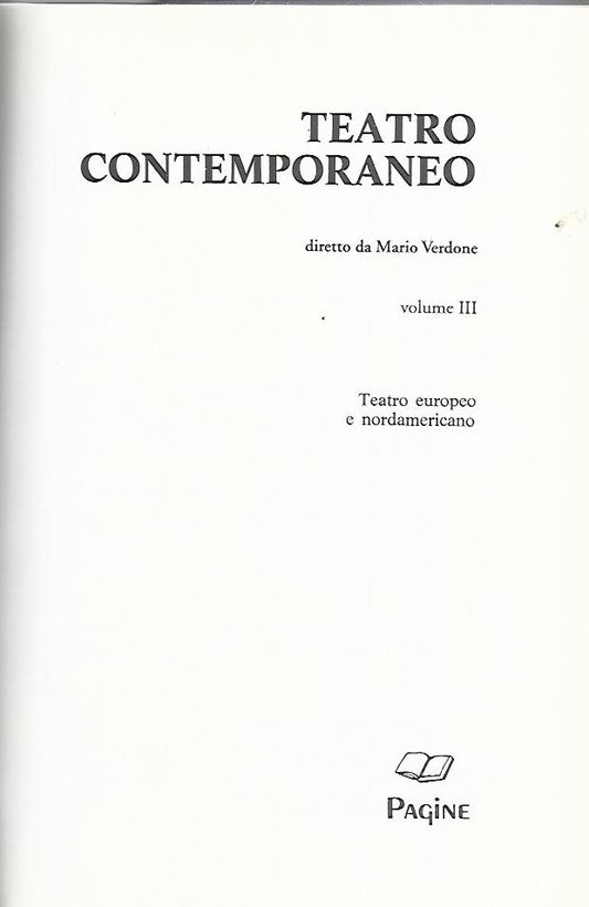 Teatro contemporaneo III - copertina