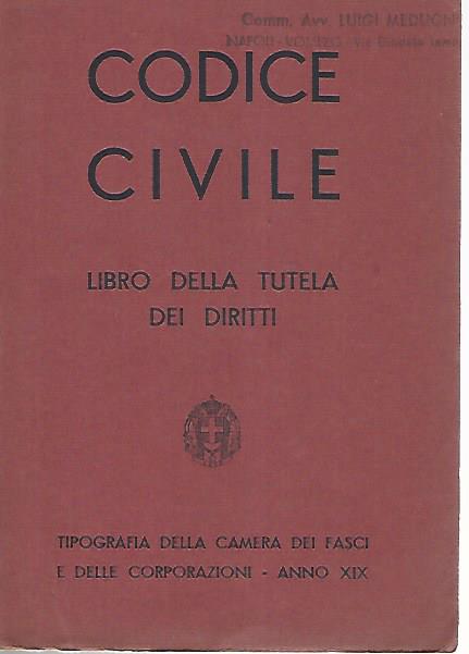 Codice civile. Libro della tutela dei diritti - copertina