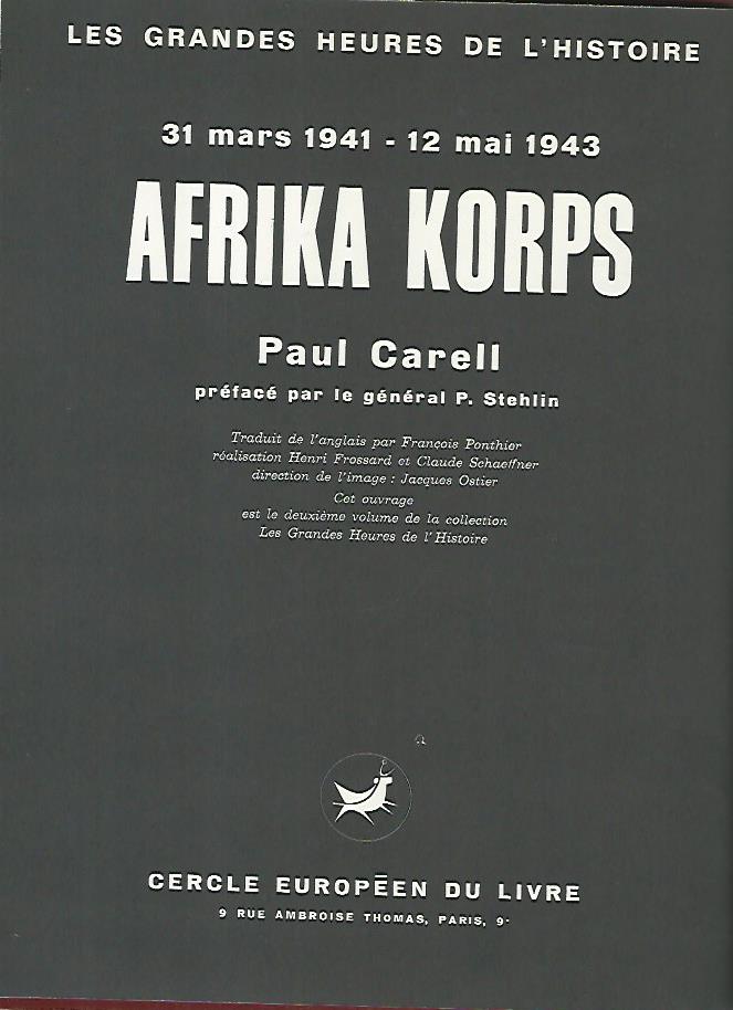 Afrika korps - copertina