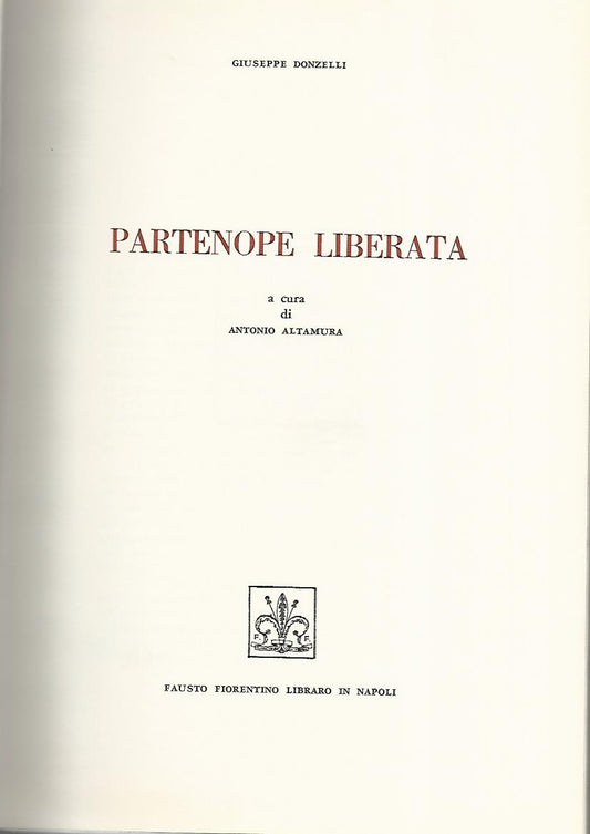 Partenope liberata - copertina