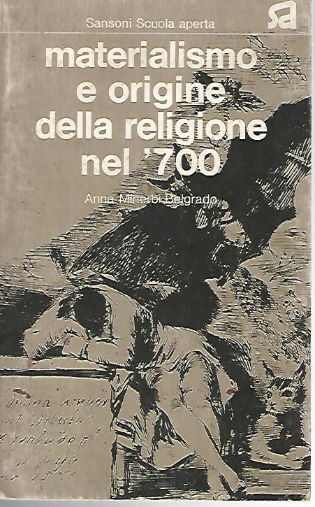 Materialismo e origine della religione nel 700 - copertina