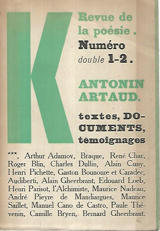 Revue de la poesie. Numero double 1-2 - copertina