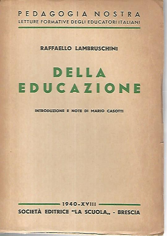 Della educazione - copertina