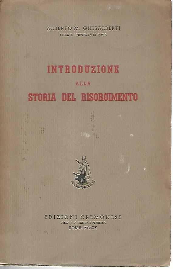 Introduzione alla storia del risorgimento - copertina