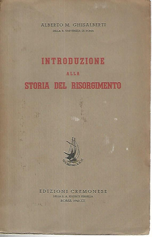 Introduzione alla storia del risorgimento - copertina
