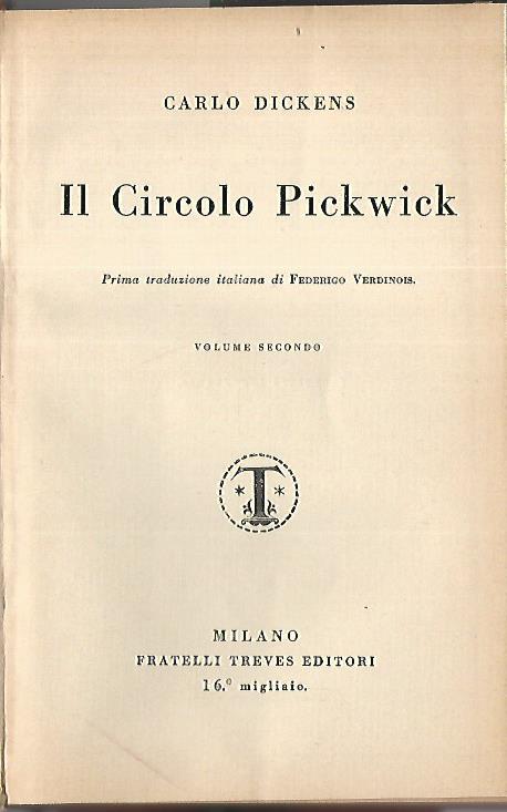 Il circolo Pickwick. Volumi 1-2-3 - copertina