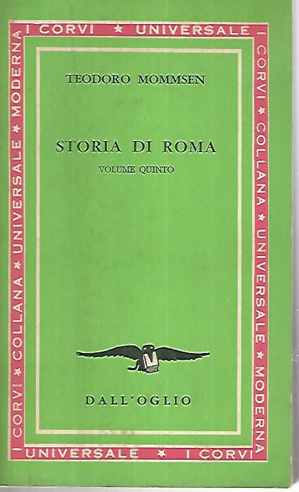 Storia di Roma. Volume quinto - copertina