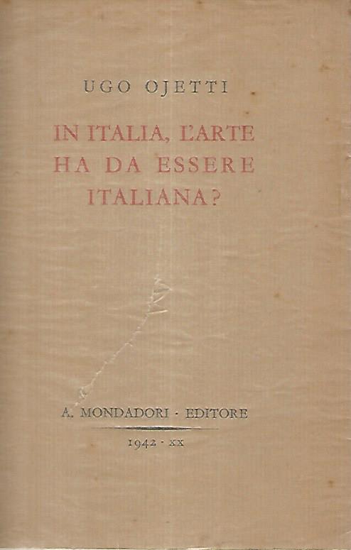 In Italia,l'arte ha da essere italiana? - copertina