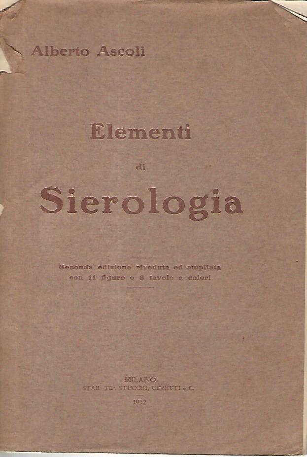 Elementi di sierologia - copertina