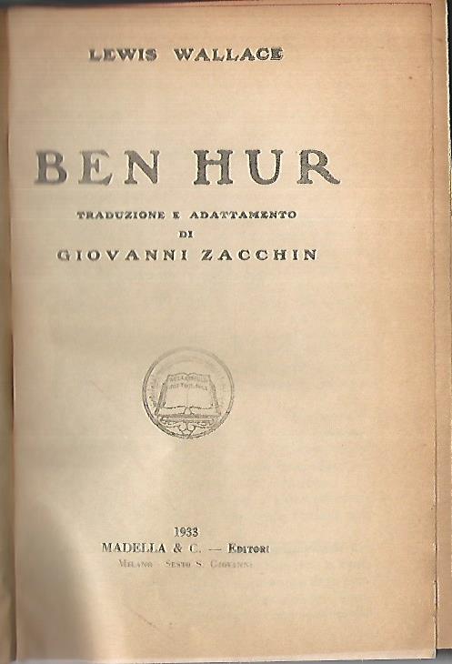 Ben Hur - copertina