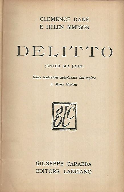 Delitto - copertina