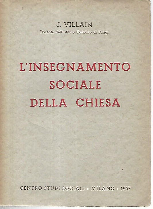 L'insegna sociale della chiesa - copertina
