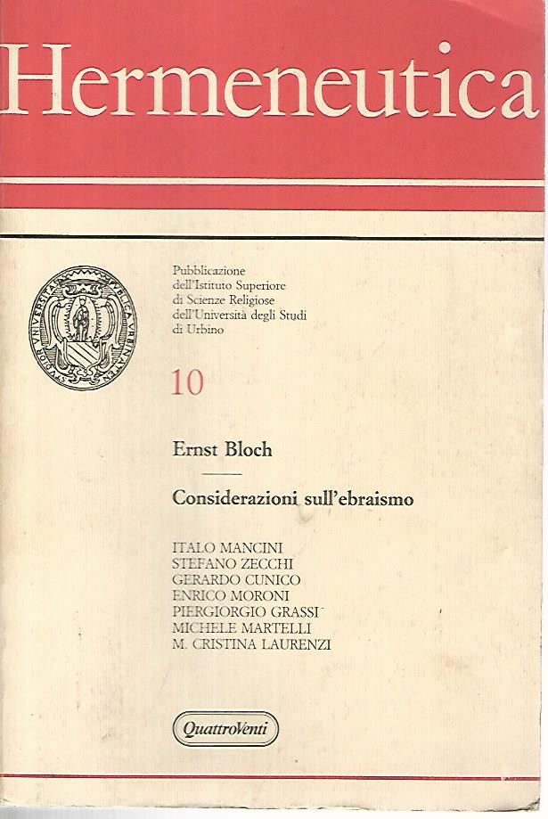 Considerazioni sull'ebraismo - copertina