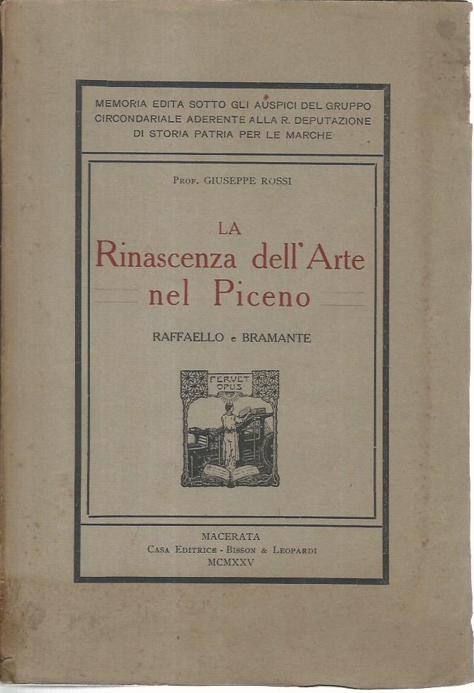 La rinascenza dell'arte nel Piceno. Raffaello e Bramante - copertina
