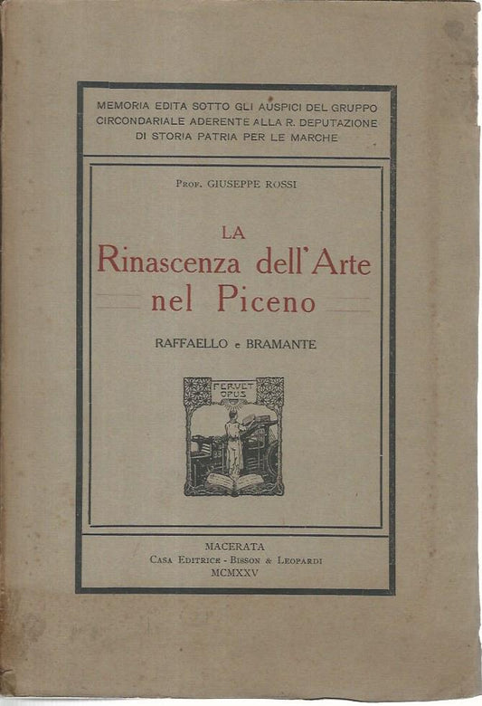 La rinascenza dell'arte nel Piceno. Raffaello e Bramante - copertina
