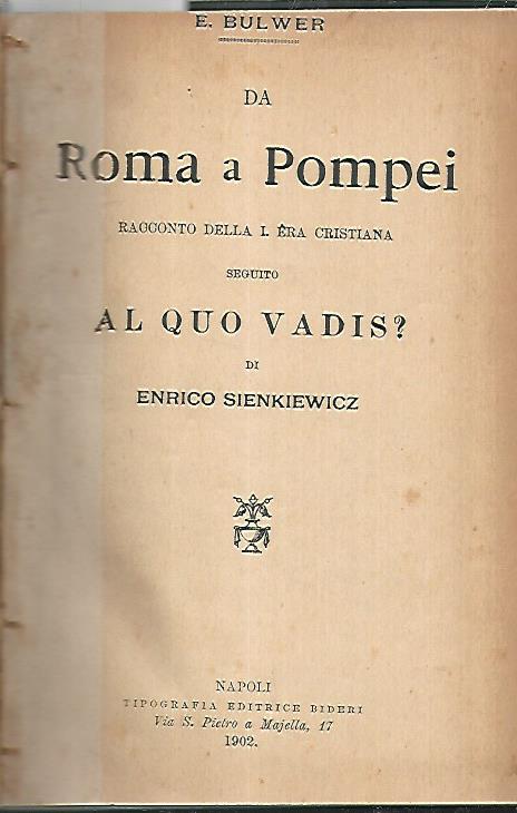 Da Roma a Pompei - copertina