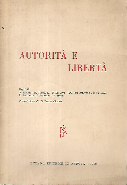 Autorità e libertà - copertina