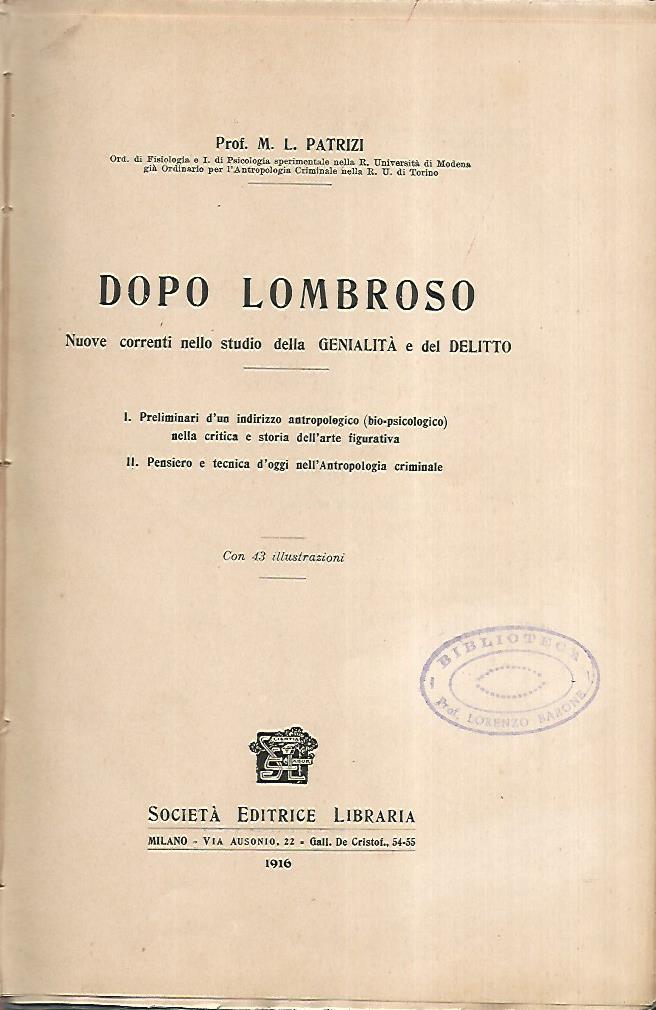 Dopo lombroso - copertina