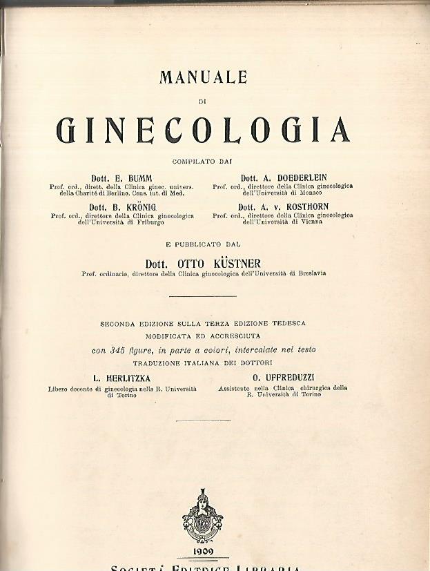 Manuale di ginecologia - copertina