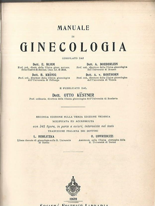 Manuale di ginecologia - copertina