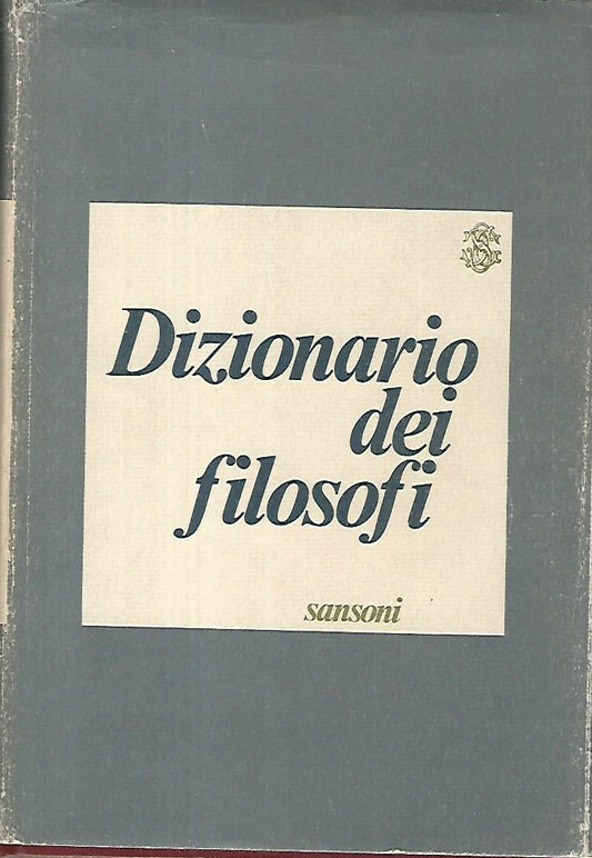 Dizionario dei filosofi - copertina