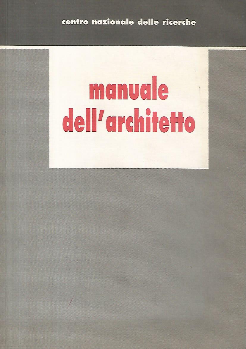 Manuale dell'architetto - copertina