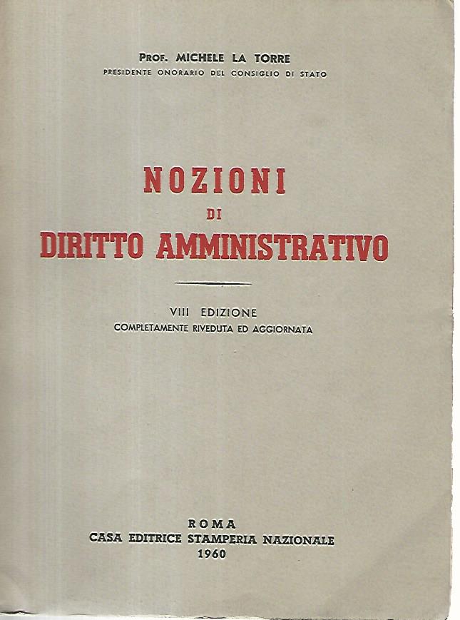 Nozioni di diritto amministrativo - copertina
