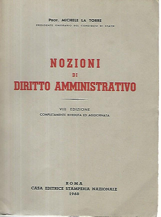 Nozioni di diritto amministrativo - copertina