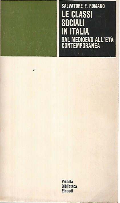 Le classi sociali in Italia dal medioevo all'età contemporanea - copertina