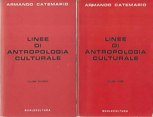 Linee di antropologia culturale. Volumi 1-2 - copertina