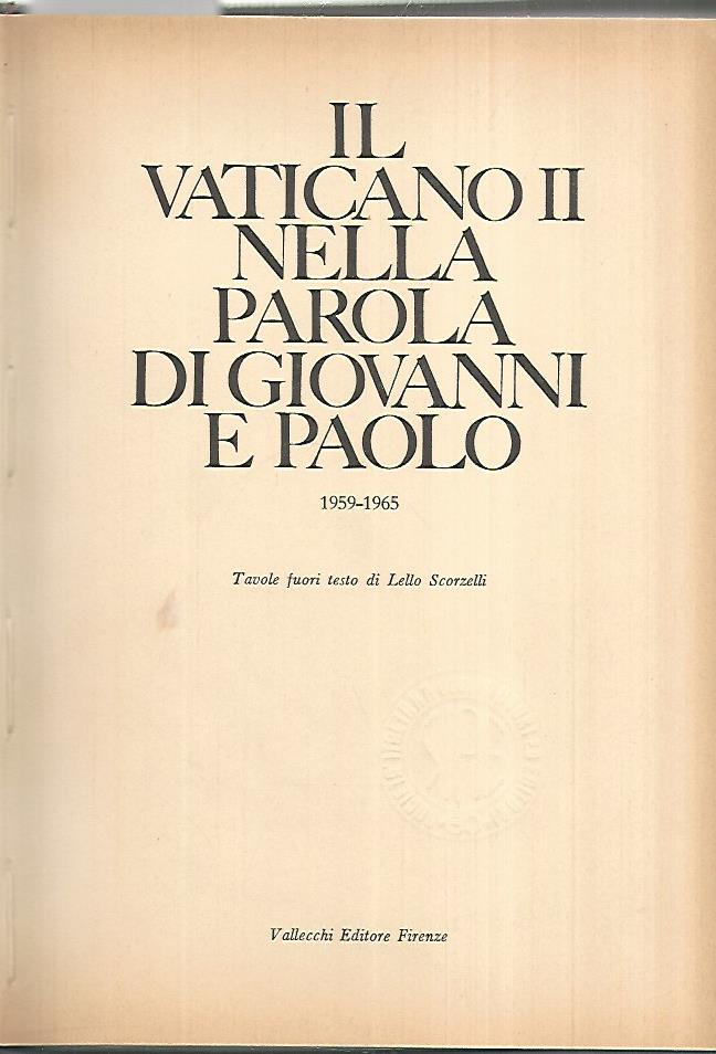Il vaticano II nella parola di Giovanni e Paolo - copertina