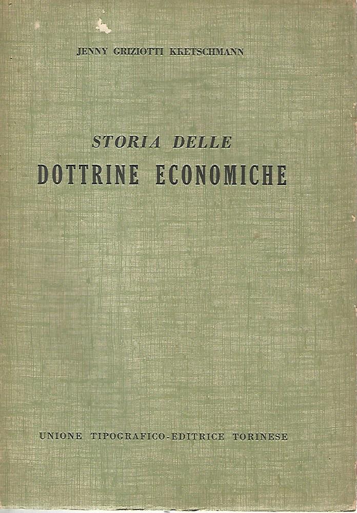 Storia delle dottrine economiche - copertina