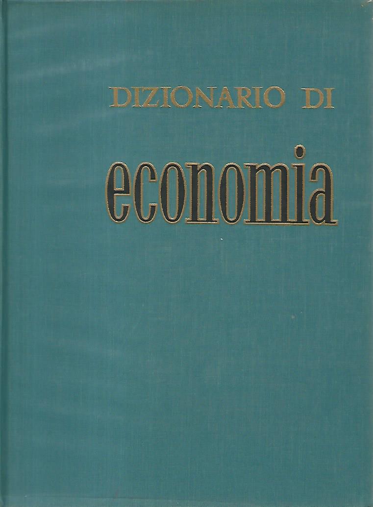 Dizionario di economia - copertina