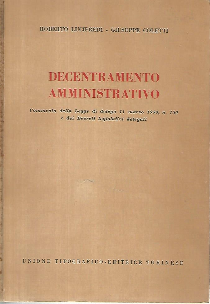 Decentramento amministrativo - copertina