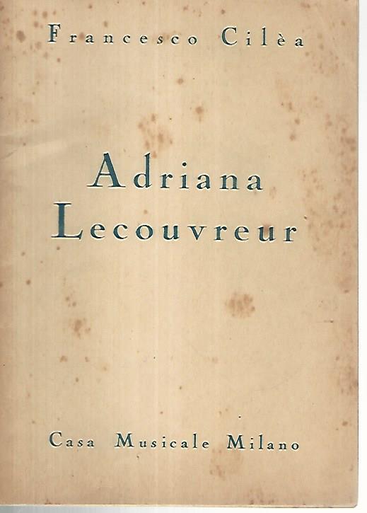 Adriana Lecouvreur - copertina