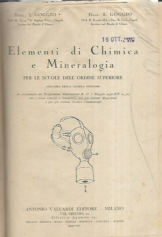 Elementi di chimica e mineralogia - copertina