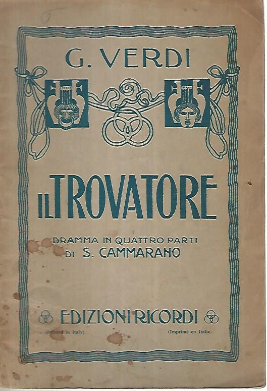 Il trovatore. Dramma in quattro parti - copertina