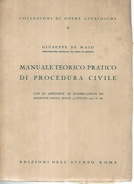 Manuale teorico pratico di procedura civile - copertina