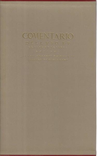 Comentario dell'uso et ordine de trionfi antichi - copertina