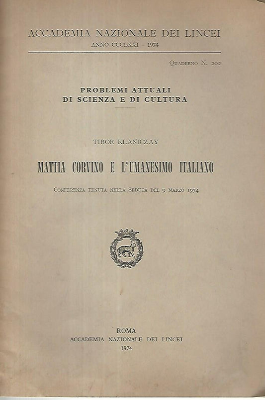 Mattia Corvino e l'umanesimo italiano - copertina